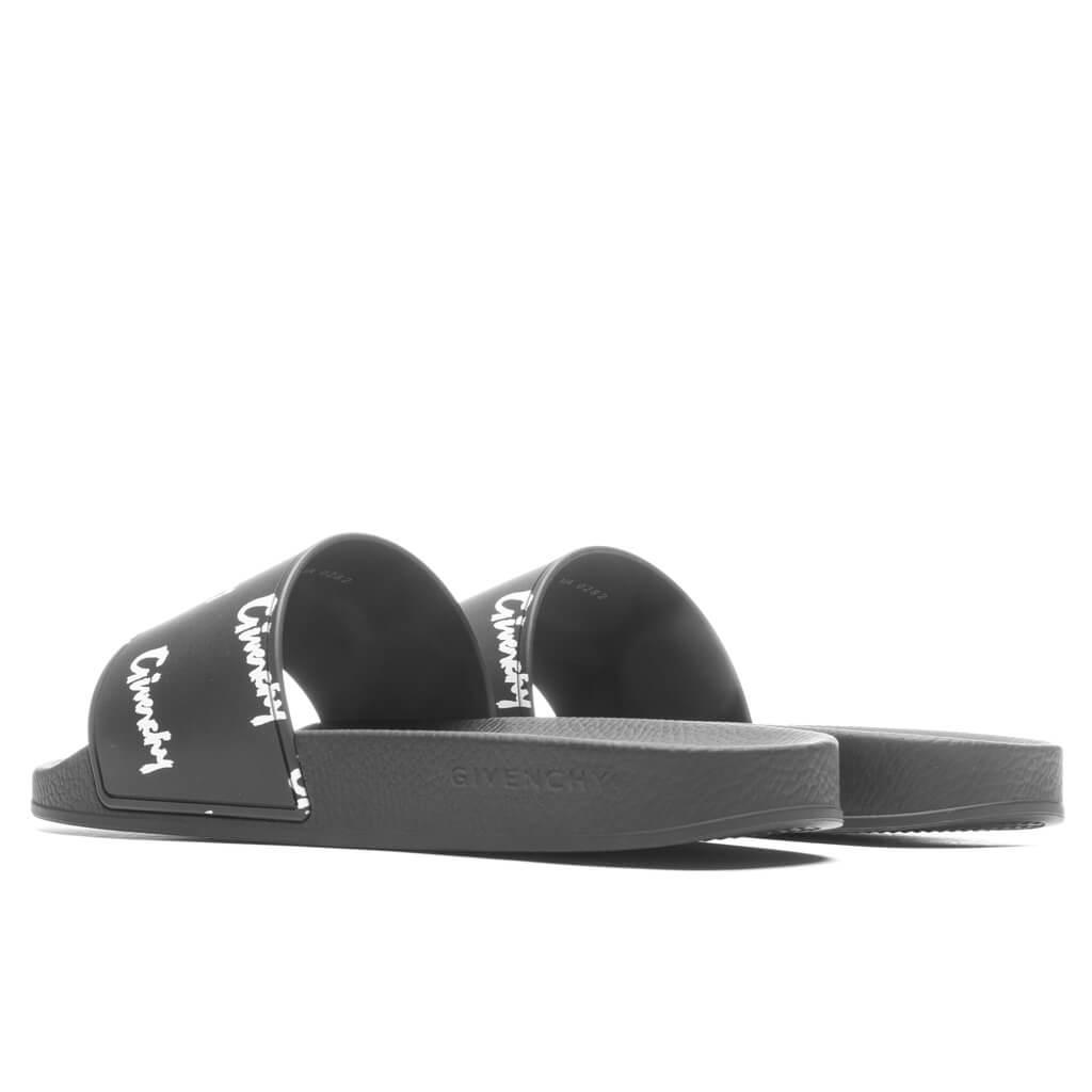 All Over Print Flat Sandals - Black/White Male Product Image