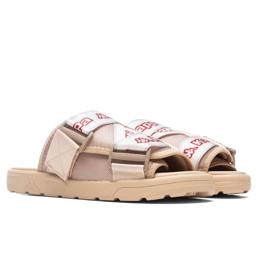 Logo Tape Kalpi Sandals - Beige/Light Pink Male Product Image