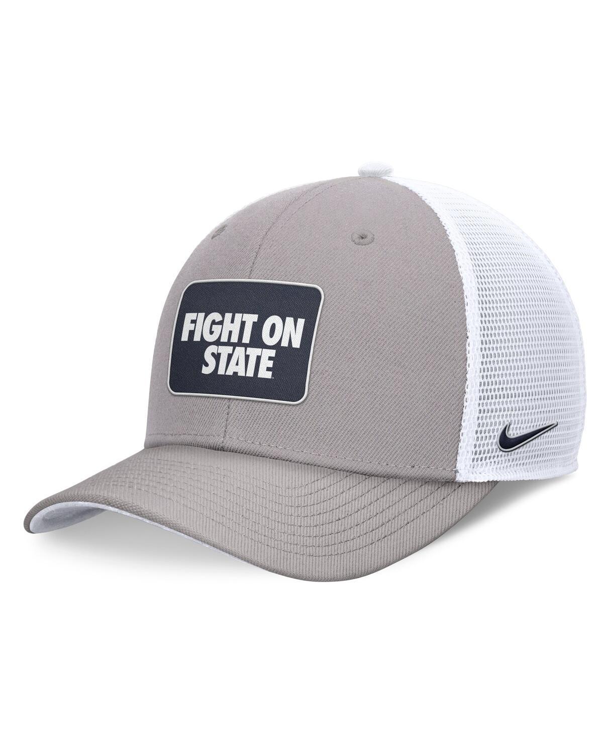 Nike Mens Gray Penn State Nittany Lions Local Trucker Adjustable Hat - Gray, White Product Image