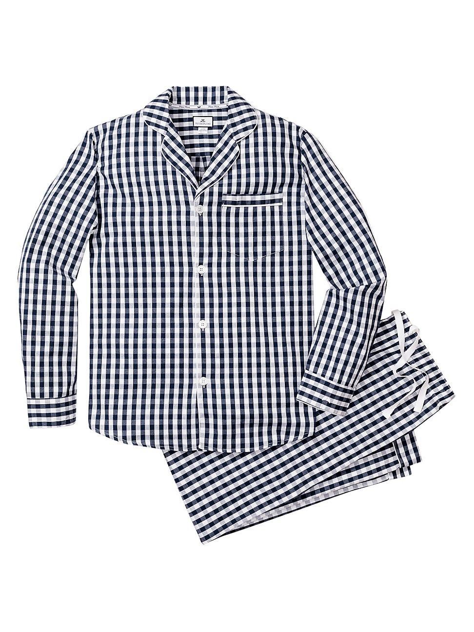 Mens Checked Flannel Pajamas Product Image