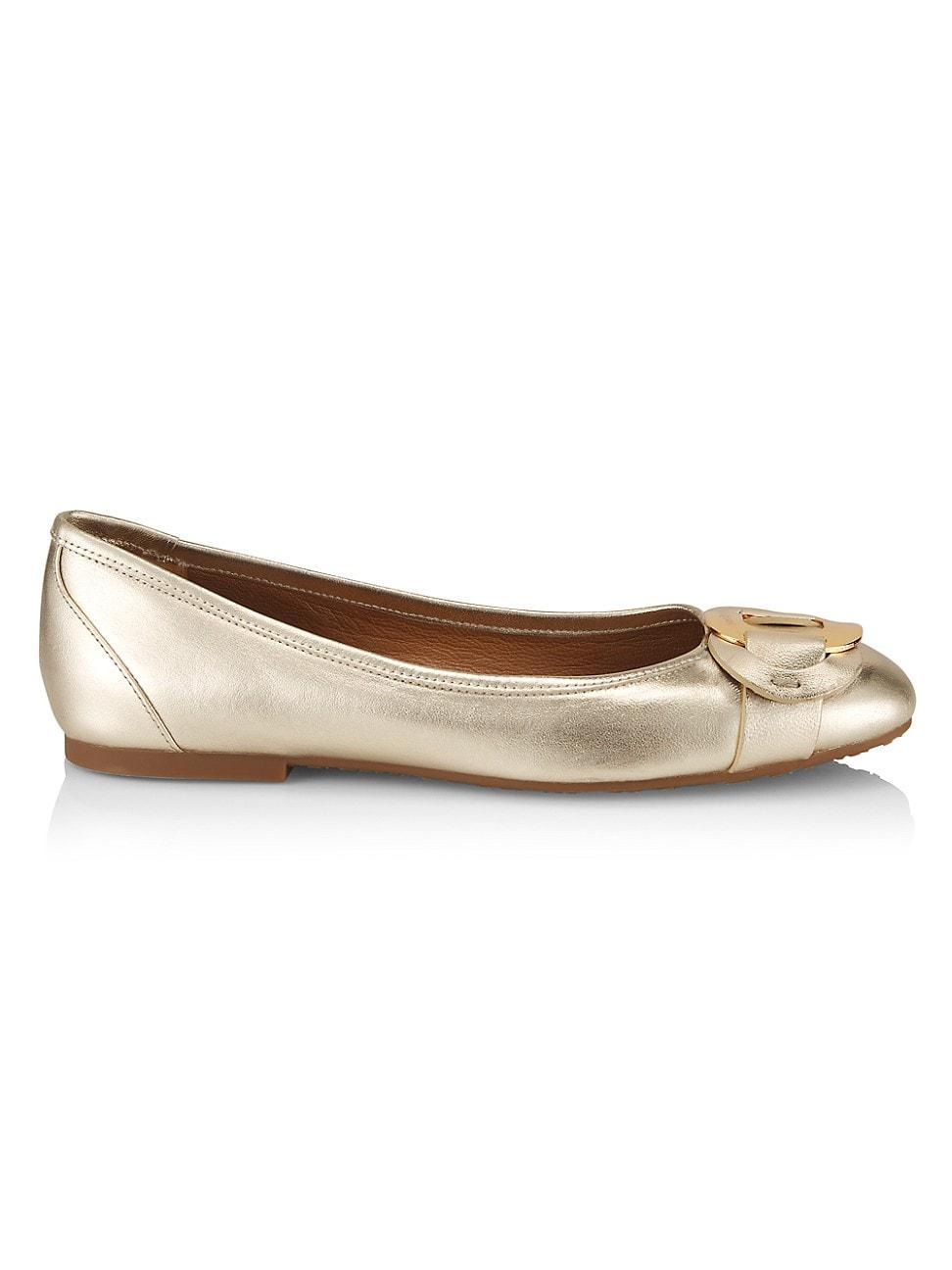 Womens Chany Leather Ballet Flats product image