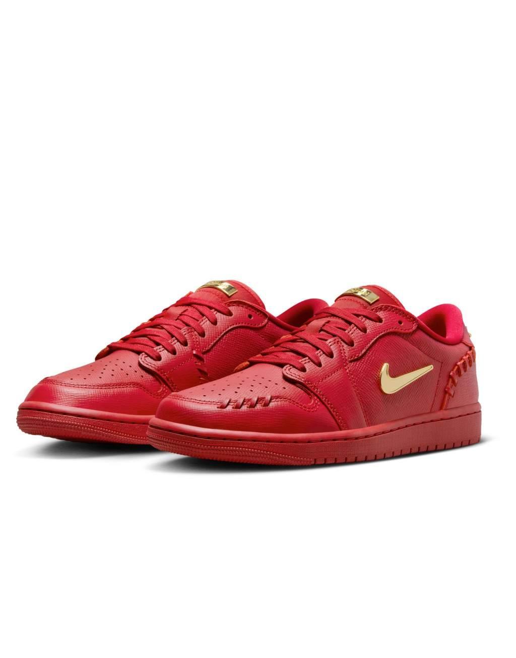 Nike Air Jordan 1 Low sneakers red and gold  Product Image