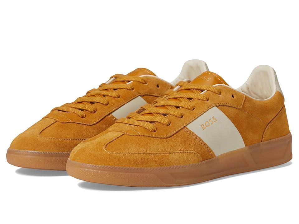 BOSS Suede Leather Block Low Profile Sneakers (Open ) Men's Shoes Product Image