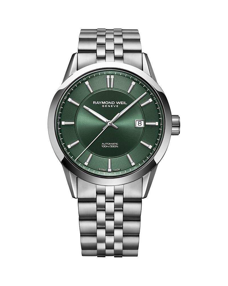 Raymond Weil Mens Swiss Automatic Freelancer Stainless Steel Bracelet Watch 42mm Product Image