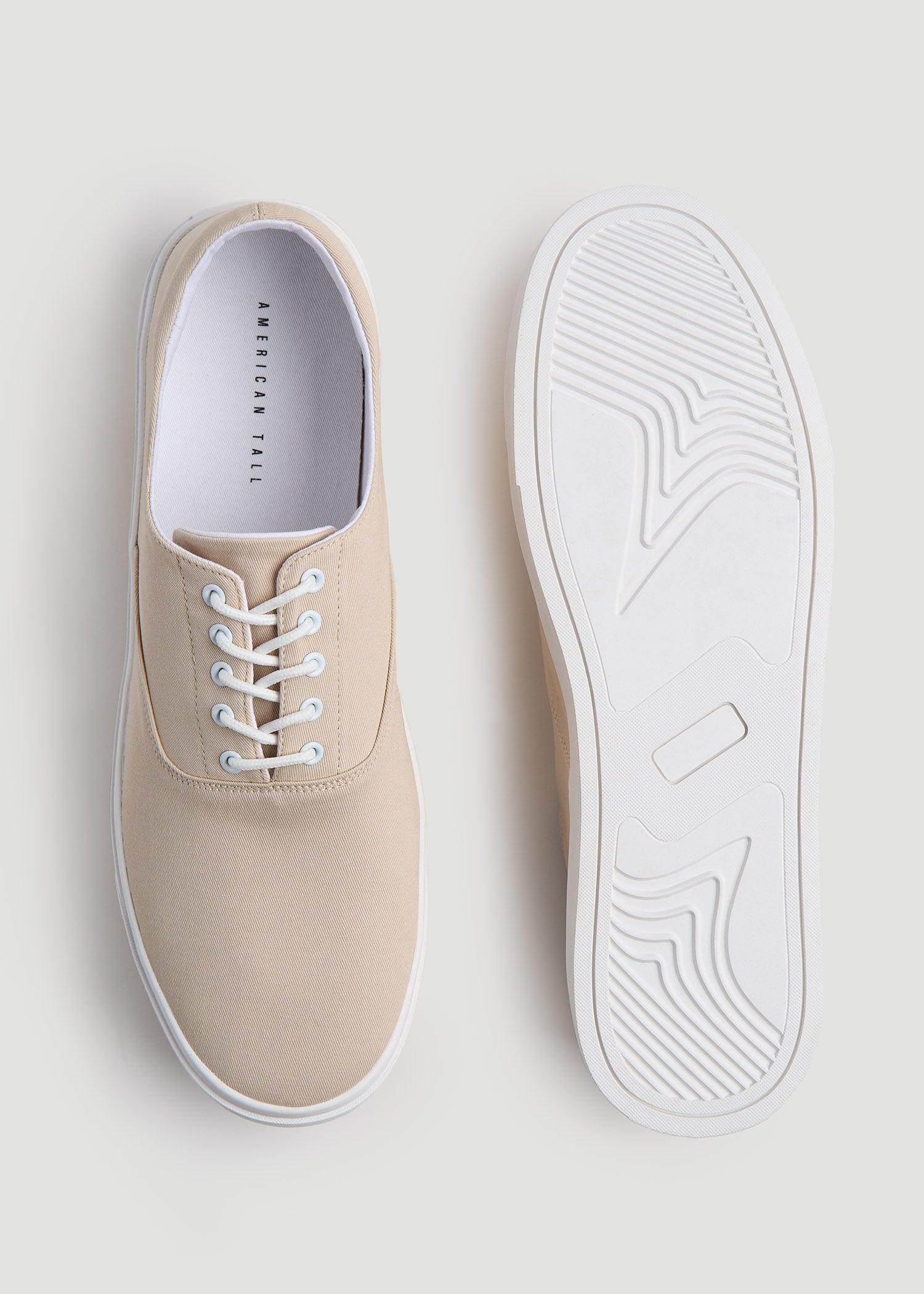 Canvas Sneaker for Tall Men in Taupe Male Product Image