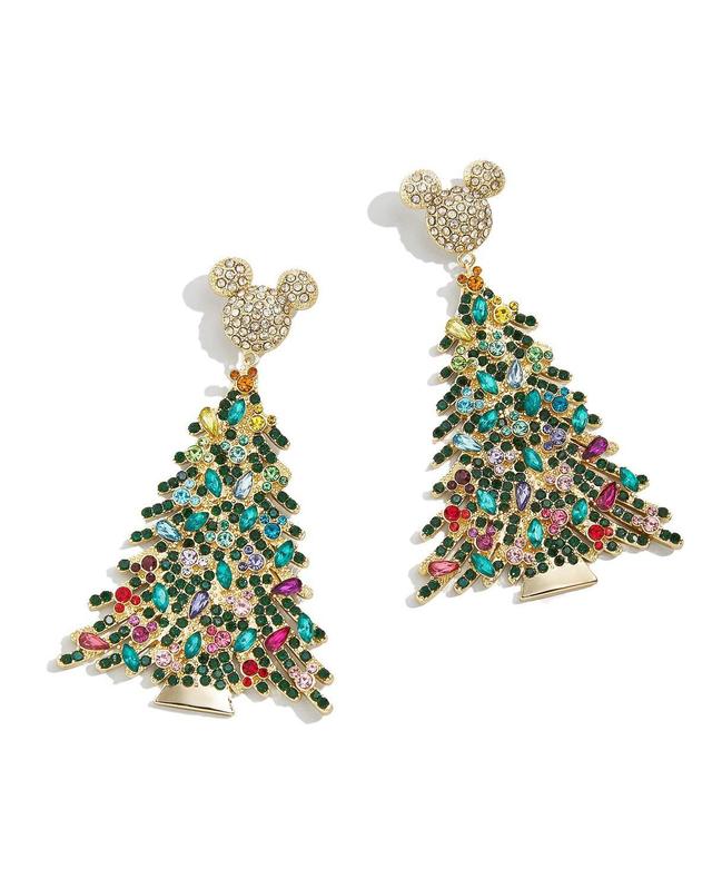 Womens Baublebar Mickey & Friends Christmas Tree Statement Earrings Product Image