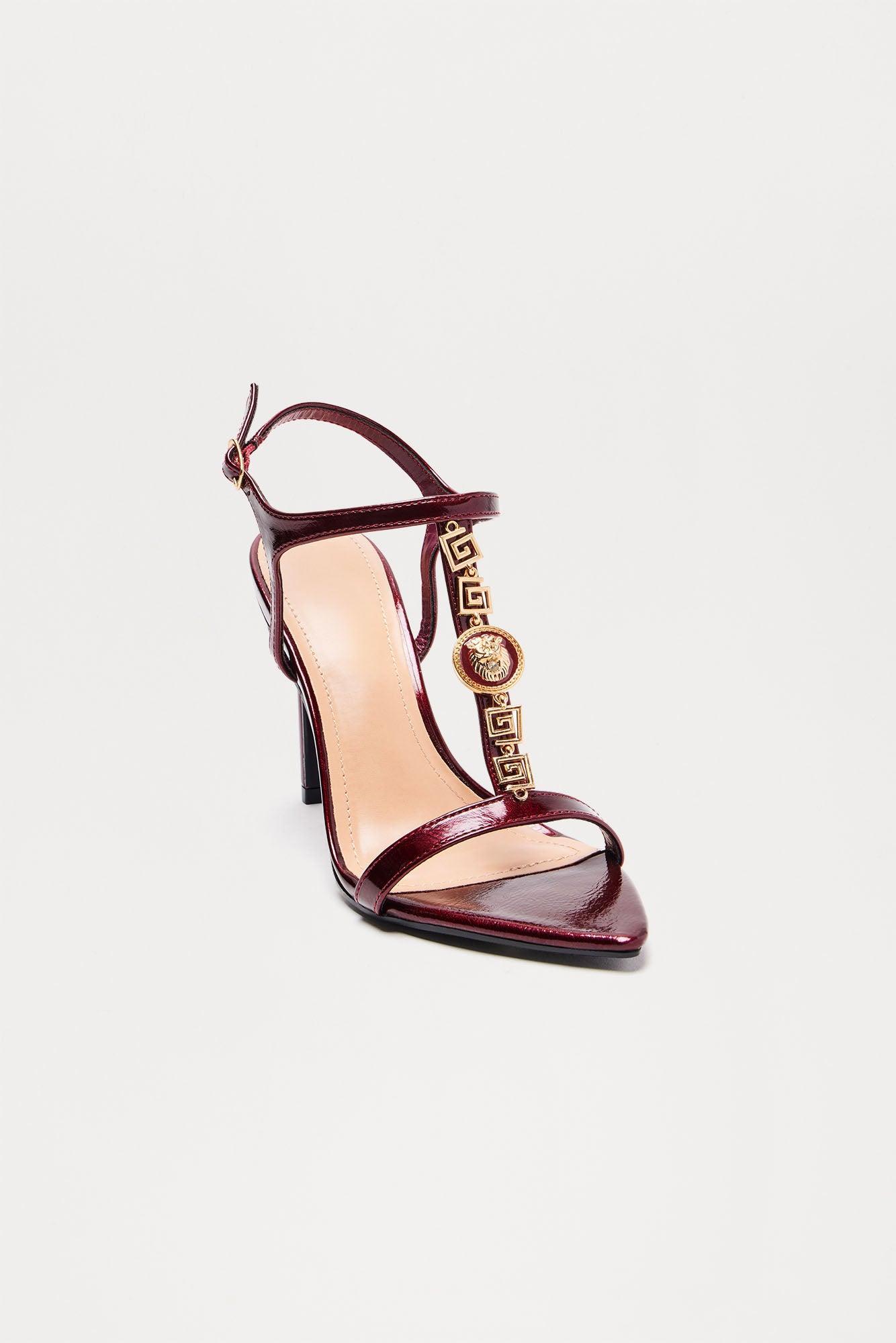 Brazil Hardware Heels - Burgundy Product Image