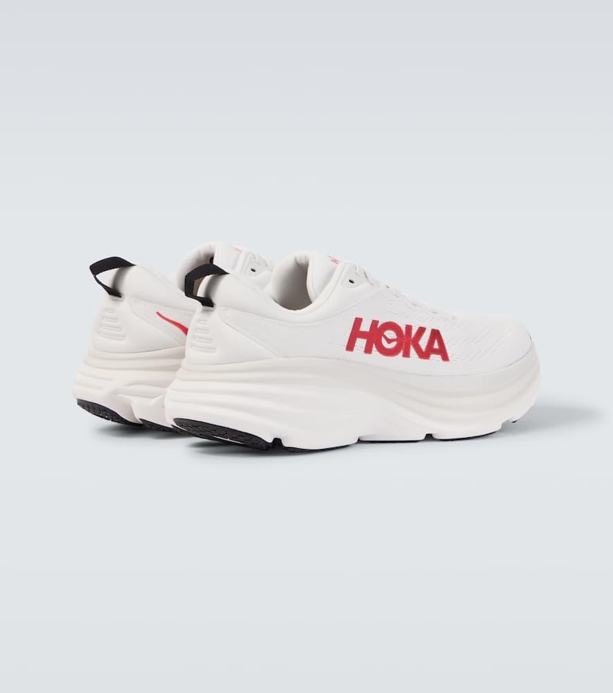 HOKA Bondi 8 Running Shoes In White Product Image