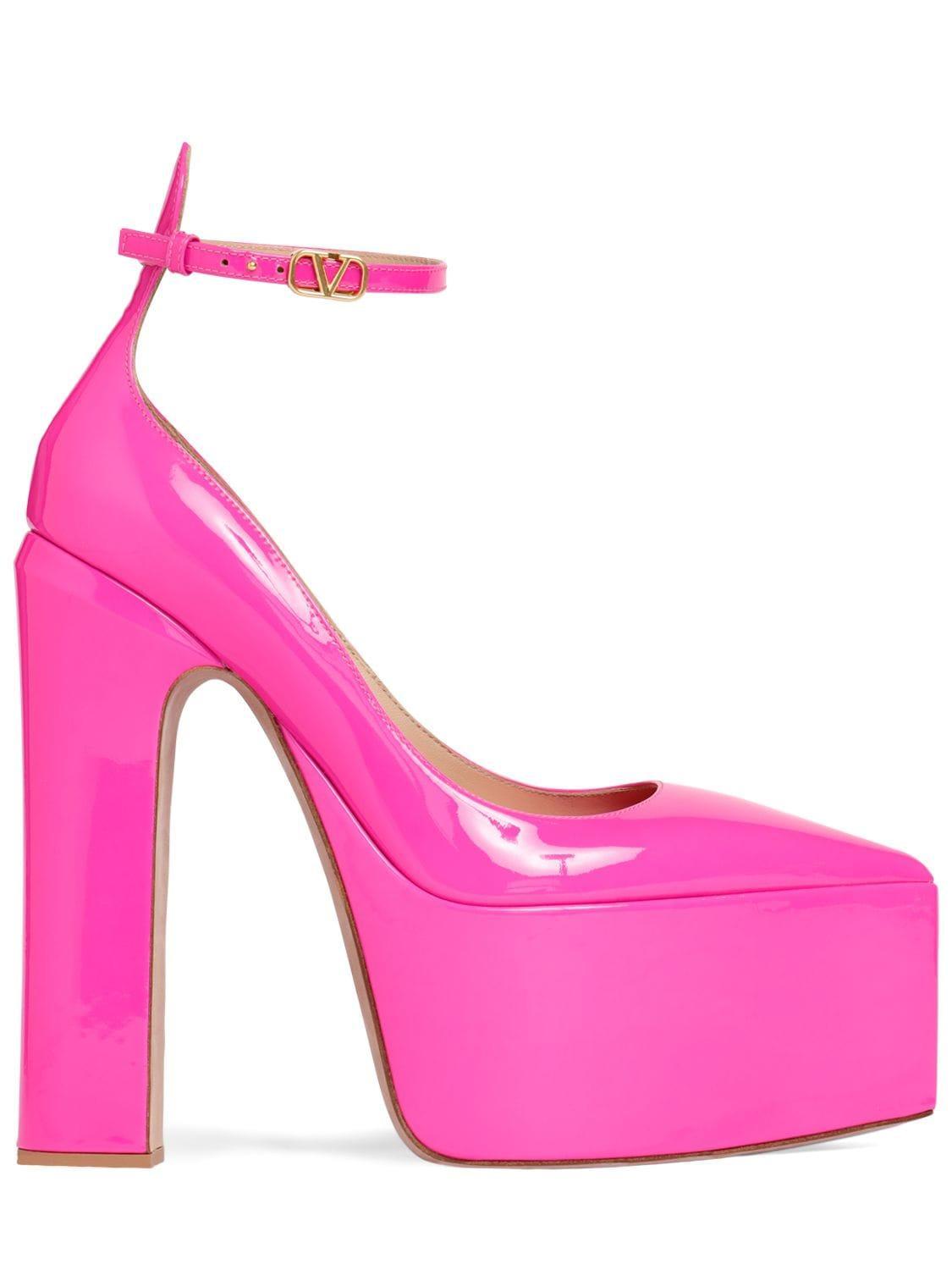 VALENTINO GARAVANI 165mm Tan-go Patent Leather Pumps In Fuchsia Product Image