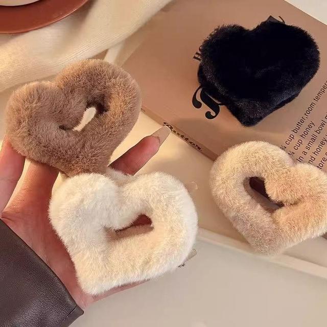 Heart Chenille Hair Claw Clip Product Image