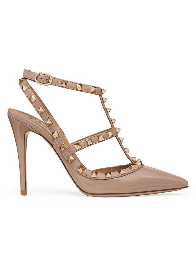 Womens Patent Rockstud Caged Pumps 100mm Product Image