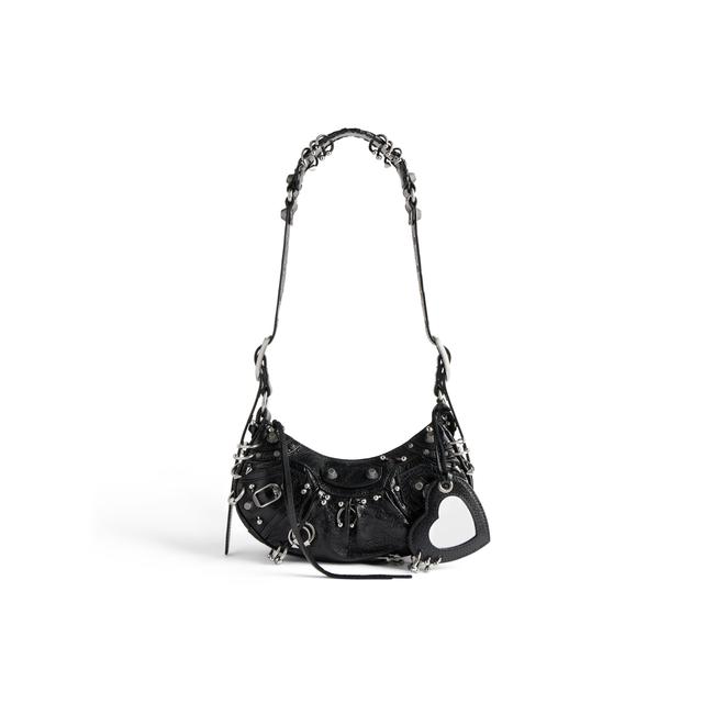 Women's Le Cagole Xs Shoulder Bag With Piercings in Black Product Image