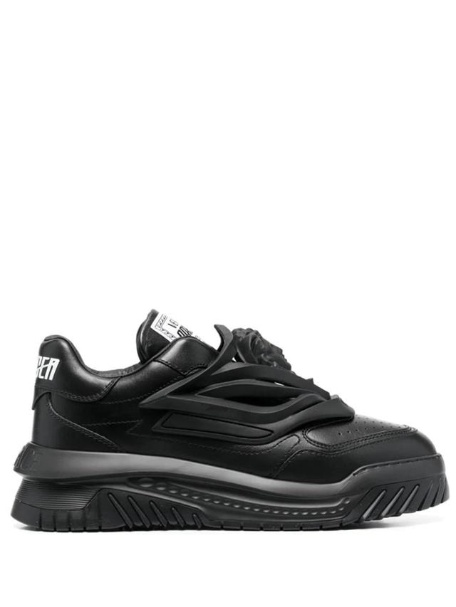 VERSACE Odissea Medusa Head Lace-up Sneakers In Black Product Image