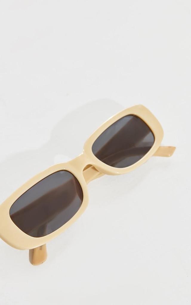 Yellow Slim Rectangular Sunglasses Product Image