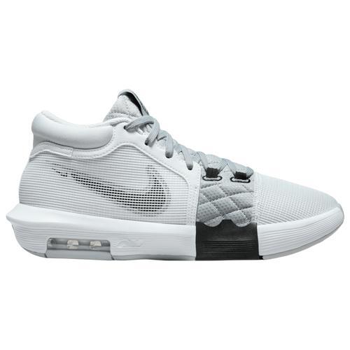 Nike Mens LeBron James Nike LeBron Witness VIII - Mens Basketball Shoes White/Black/Grey Product Image