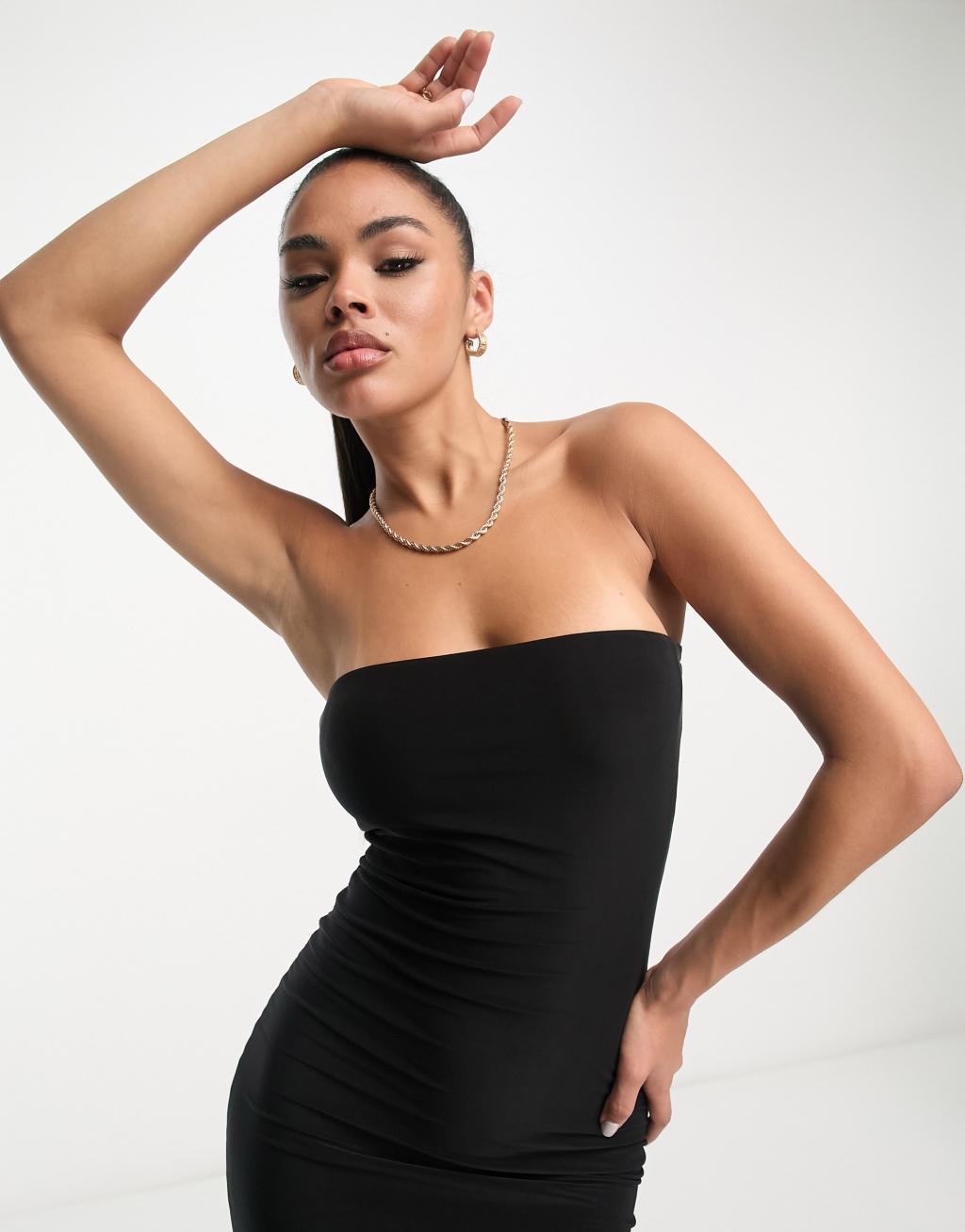 Fashionkilla sculpted bandeau midi bodycon dress Product Image