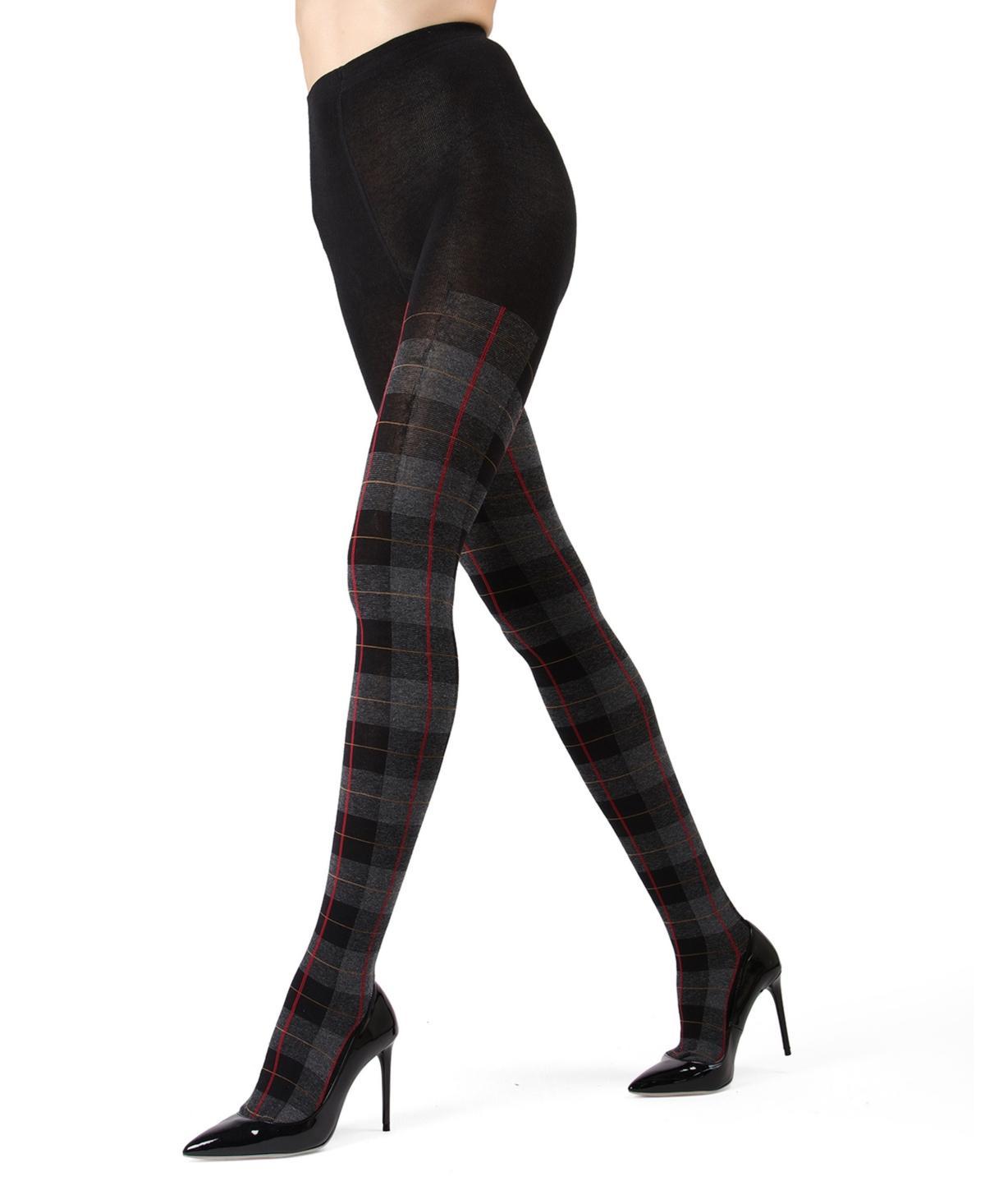 MeMoi Womens Glasgow Large Tartan Plaid Sweater Tights Product Image