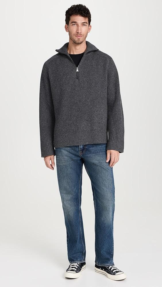 SIMKHAI Henry Raglan Half Zip Cashmere Sweater | Shopbop Product Image