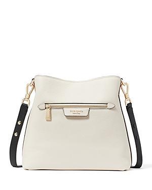 Womens Hudson Colorblocked Pebbled Leather Shoulder Bag Product Image