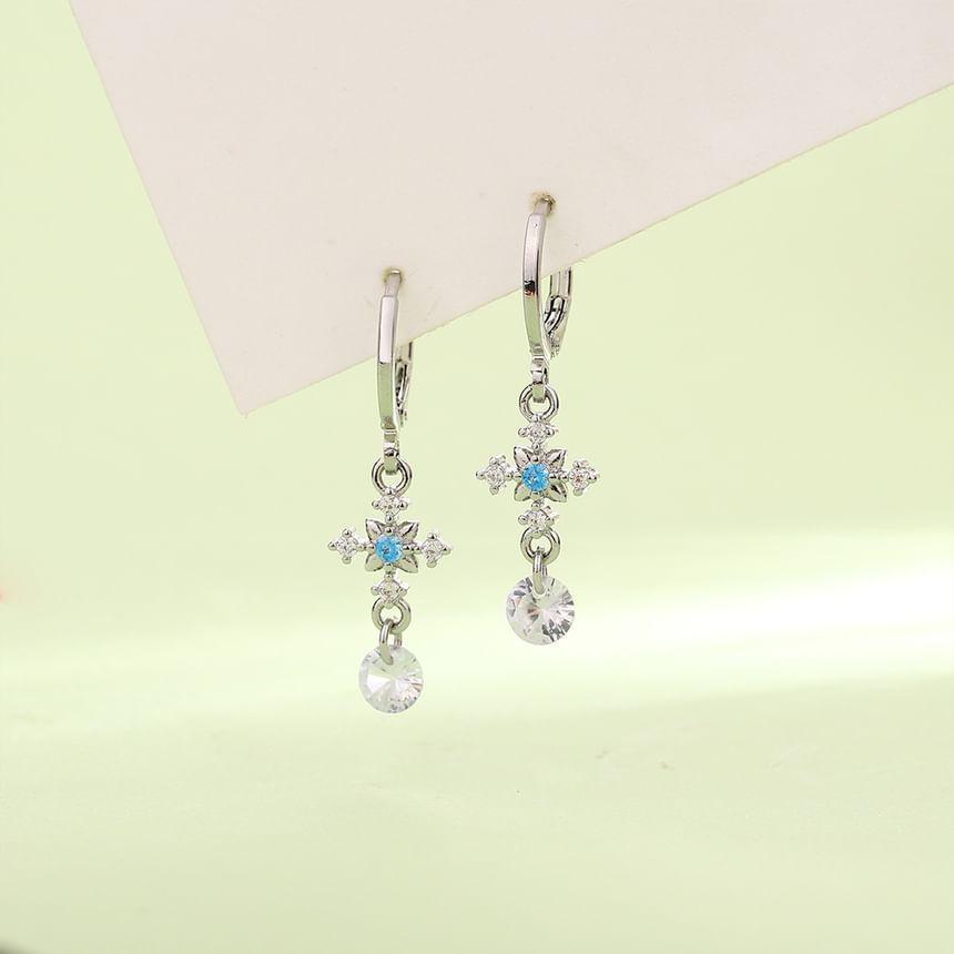 Cross CZ Dangle Earring Product Image