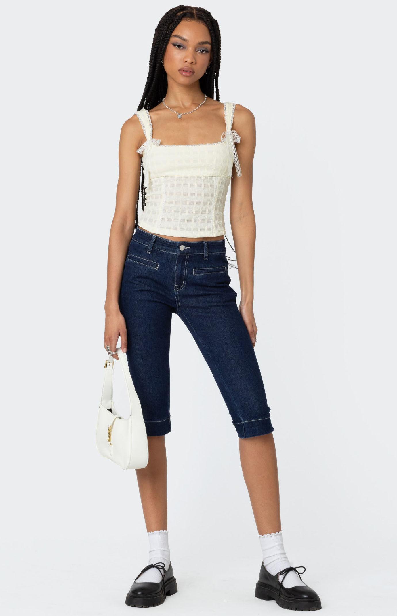 Edikted Women's Textured Bustier Top Product Image