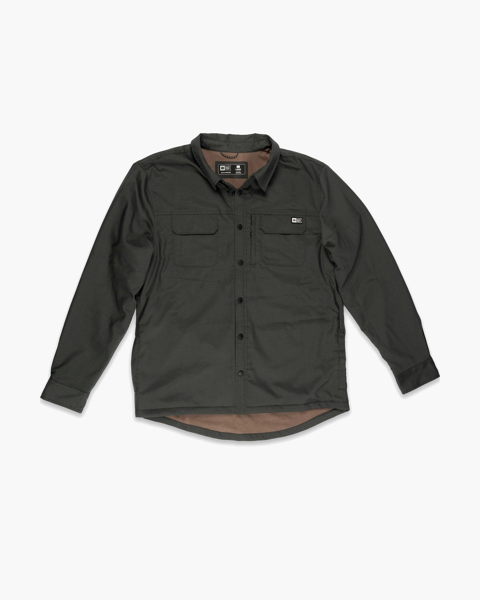 Fathom L/S Tech Shacket - Charcoal Product Image