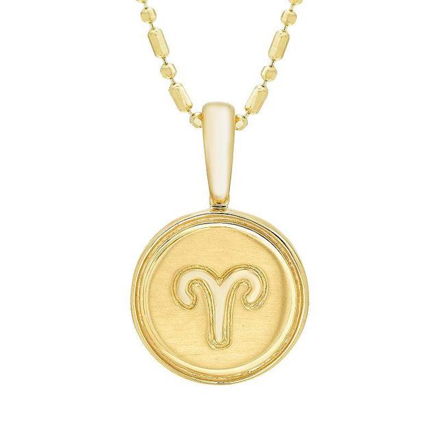 Its Personal 14k Gold Zodiac Aries Pendant Necklace, Womens Yellow Product Image