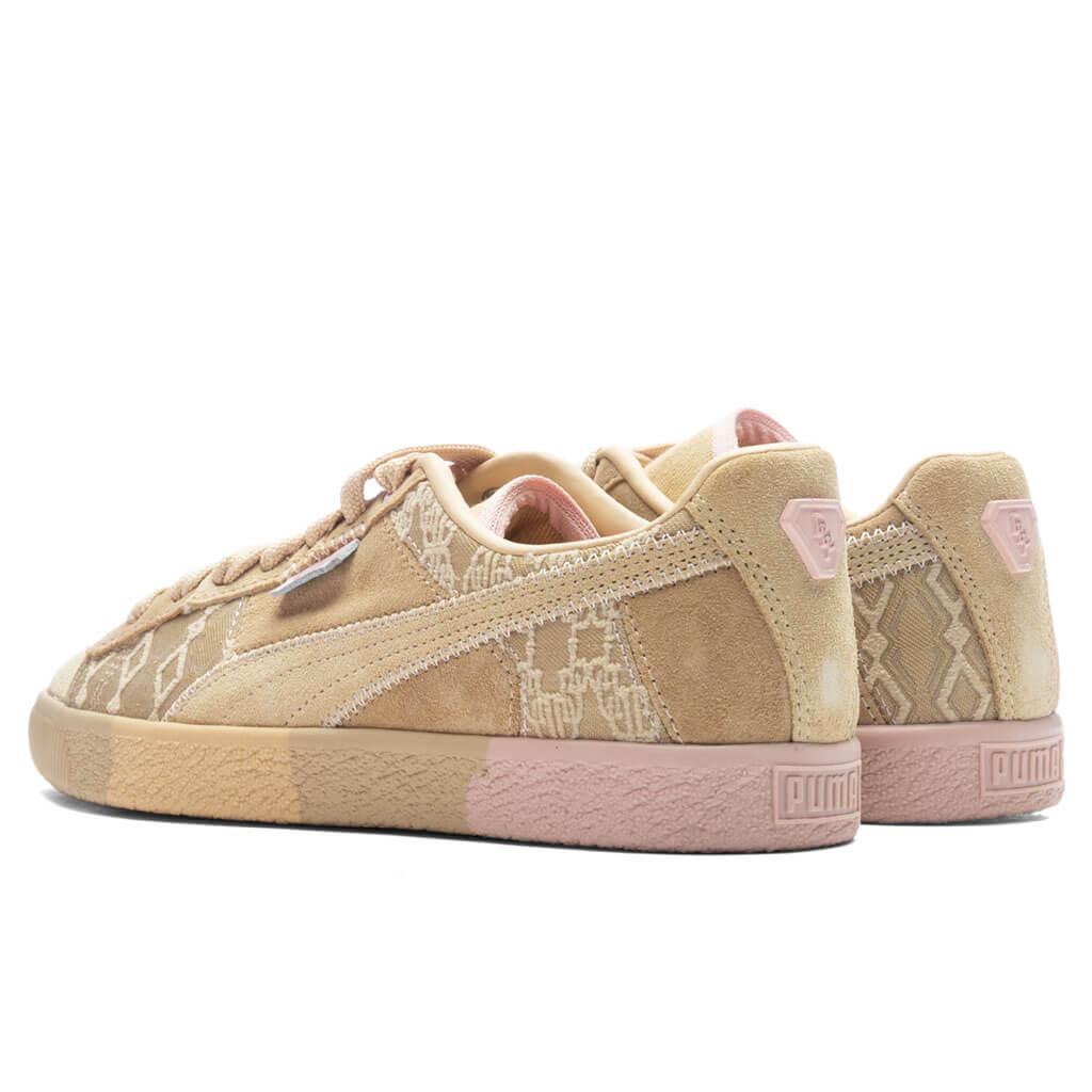 Puma x Dapper Dan Clyde Pre-Game Runway Women's - Croissant/Rose Dust Female Product Image