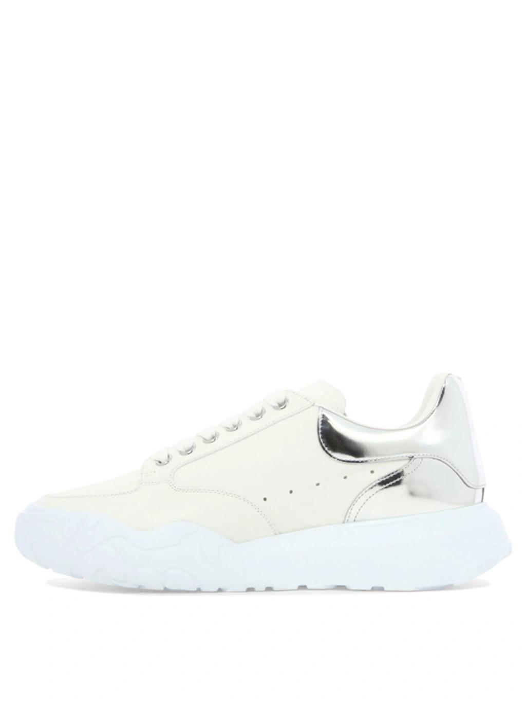 Oversized Court Sneakers In White Product Image