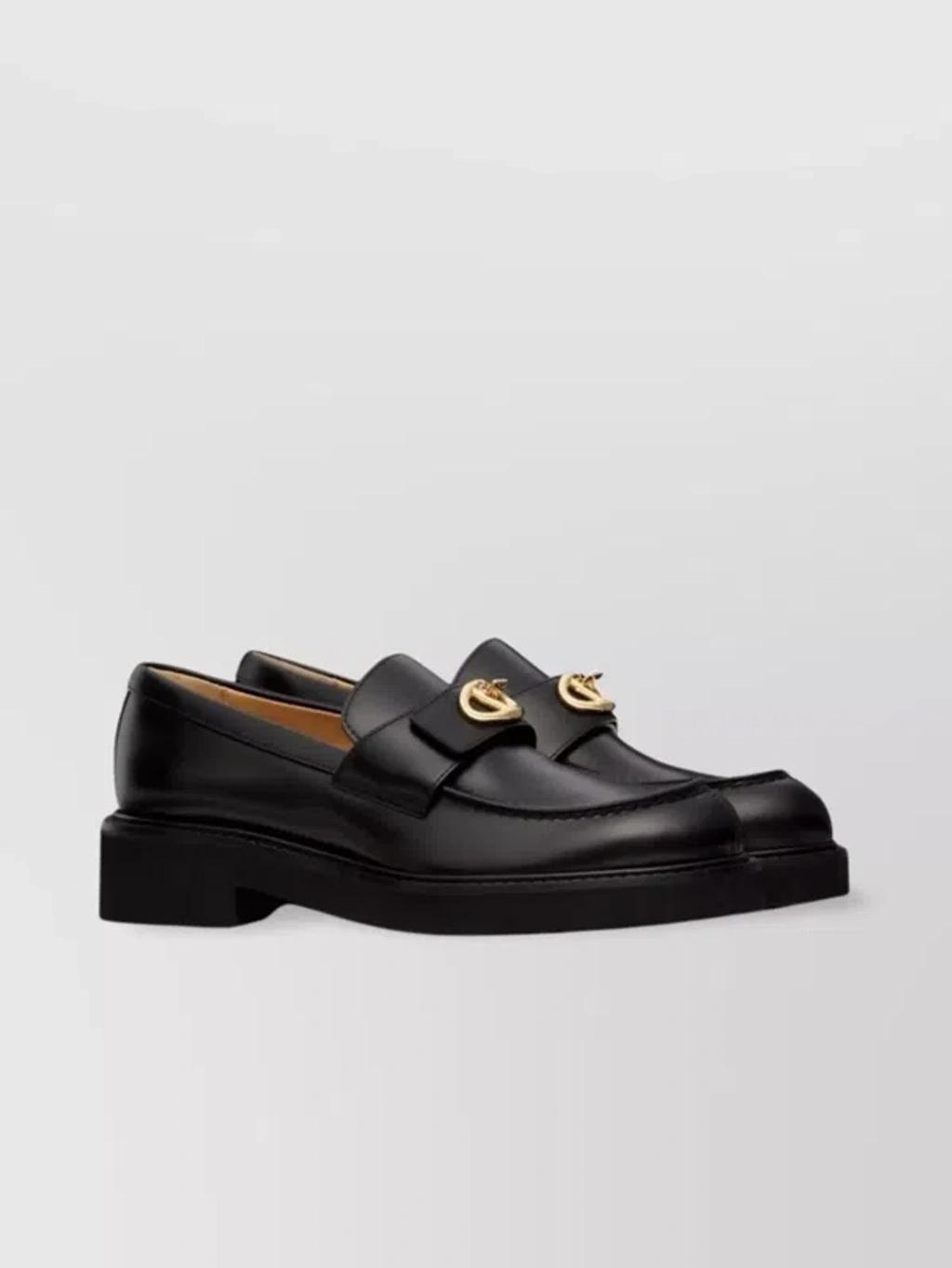 VALENTINO GARAVANI Vlogo Locker Leather Loafers product image