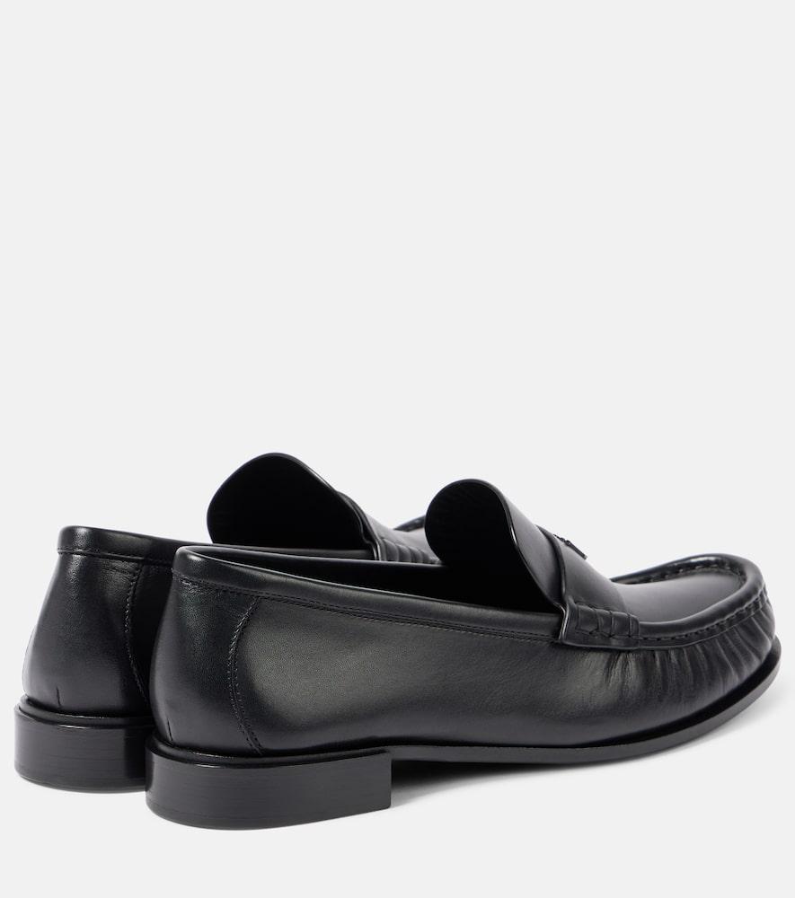 MAX MARA Leather Loafers In Black Product Image