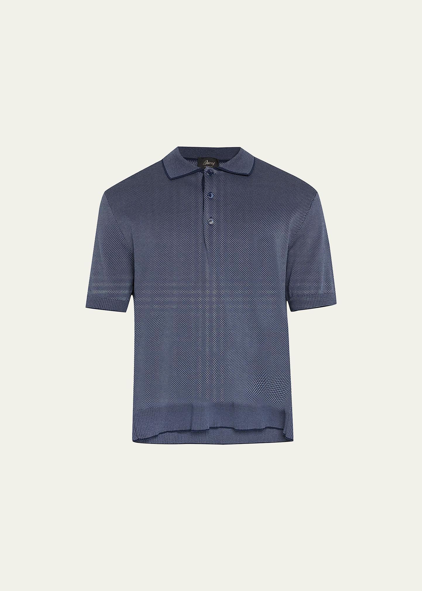 Mens Diagonal Jacquard Polo Shirt Product Image