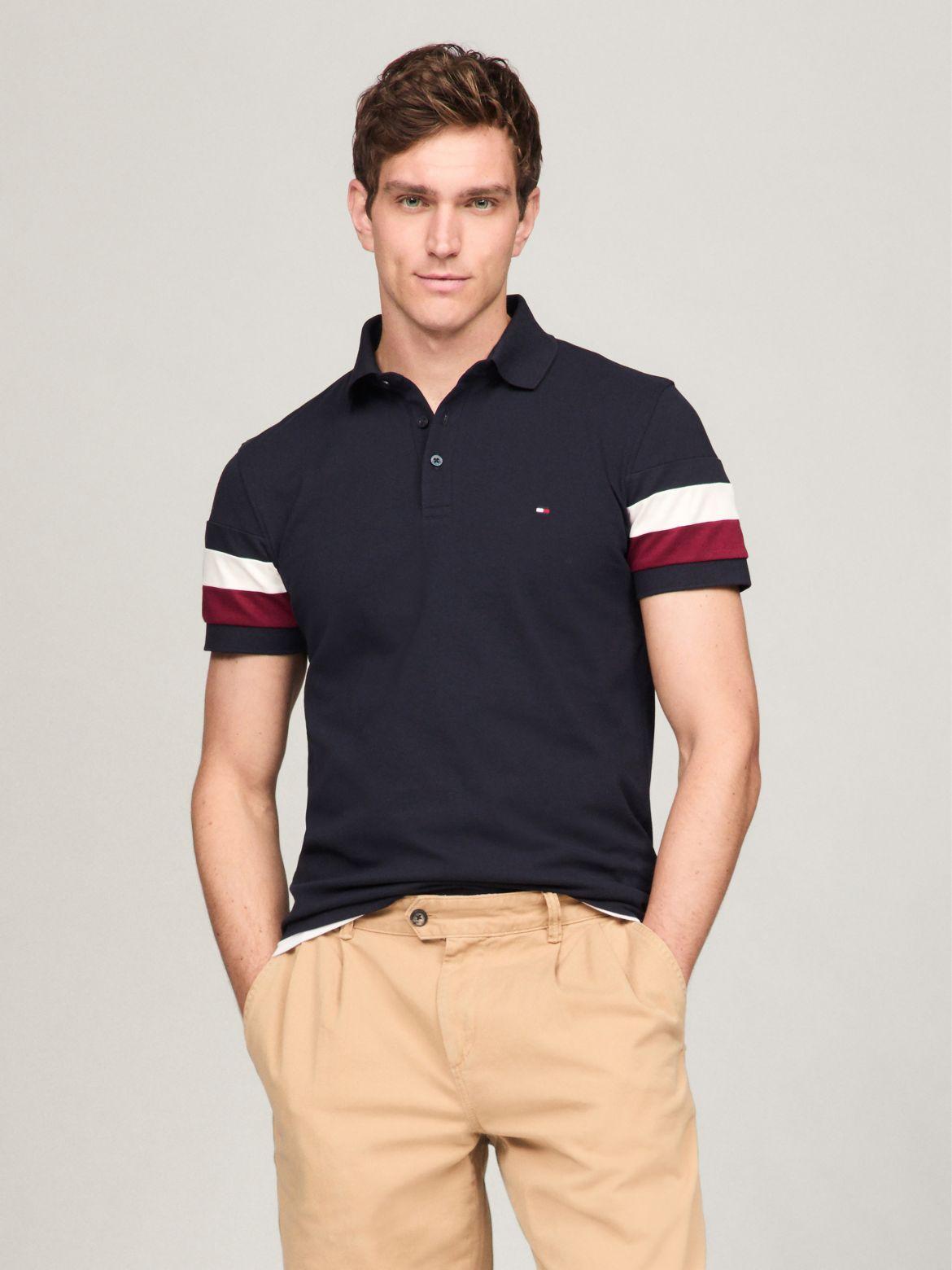 Tommy Hilfiger Men's Slim Fit Flag Tipped Polo Product Image