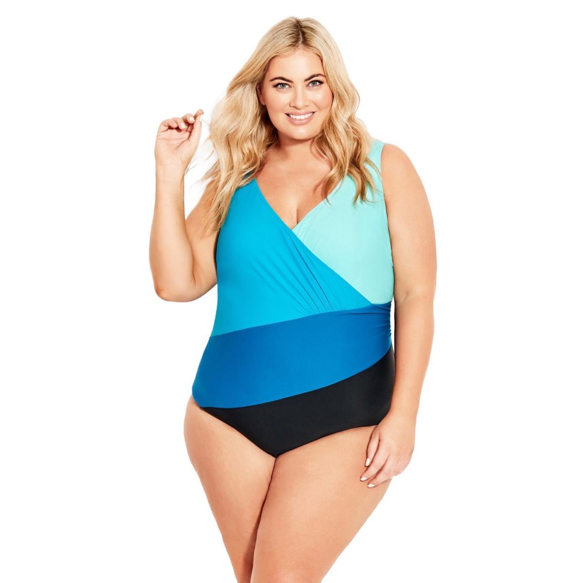 Avenue Womens Spliced 1 Piece Product Image