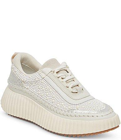 Dolce Vita Dolen Pearl Embellished Platform Sneakers Product Image