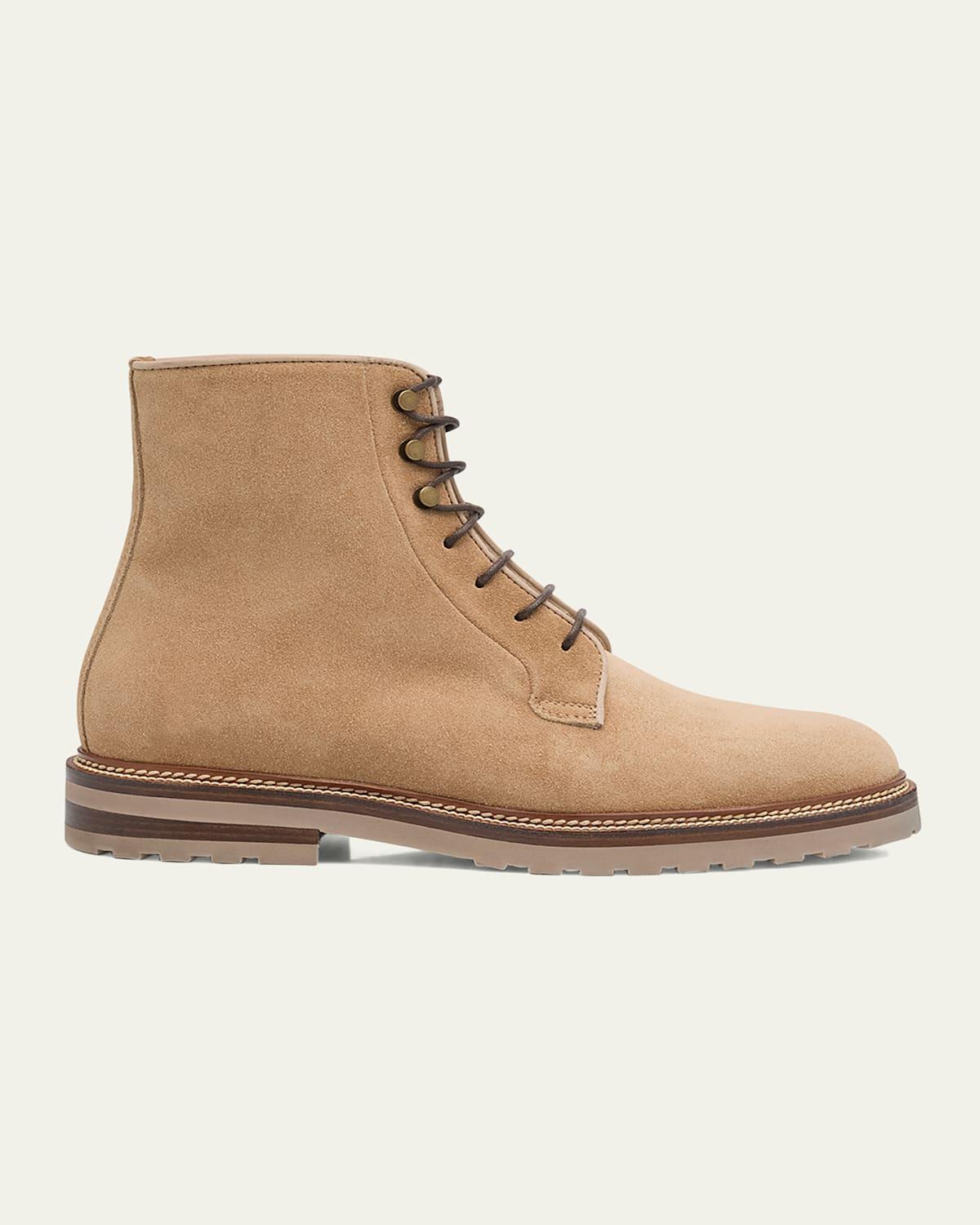 Mens Suede Lace-Up Ankle Boots product image