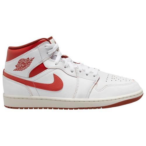 Jordan Mens Jordan Air Jordan 1 Mid SE - Mens Basketball Shoes Lobster/Dune Red/White Product Image