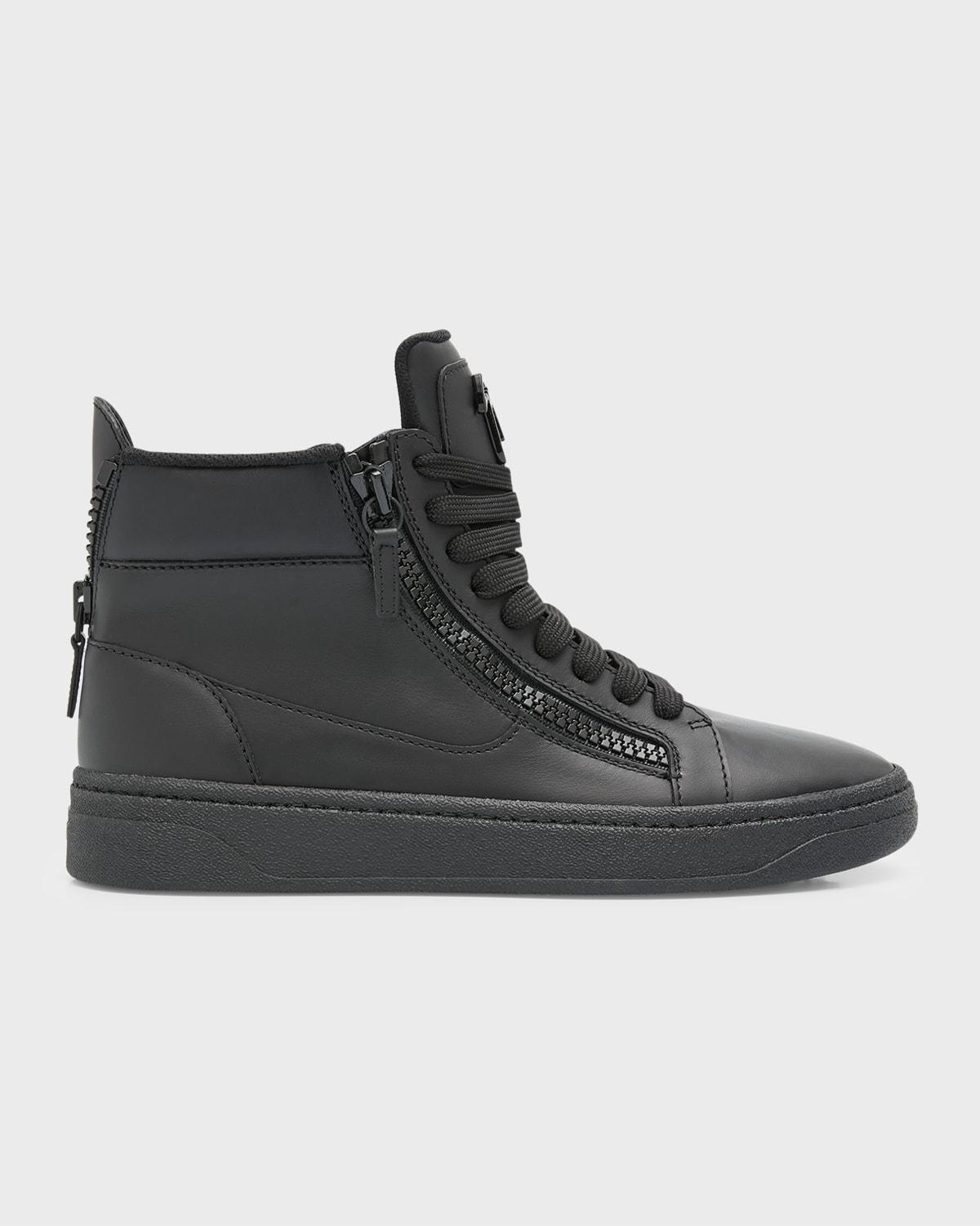 Mens Birel Vague Leather Mid-Top Sneakers Product Image