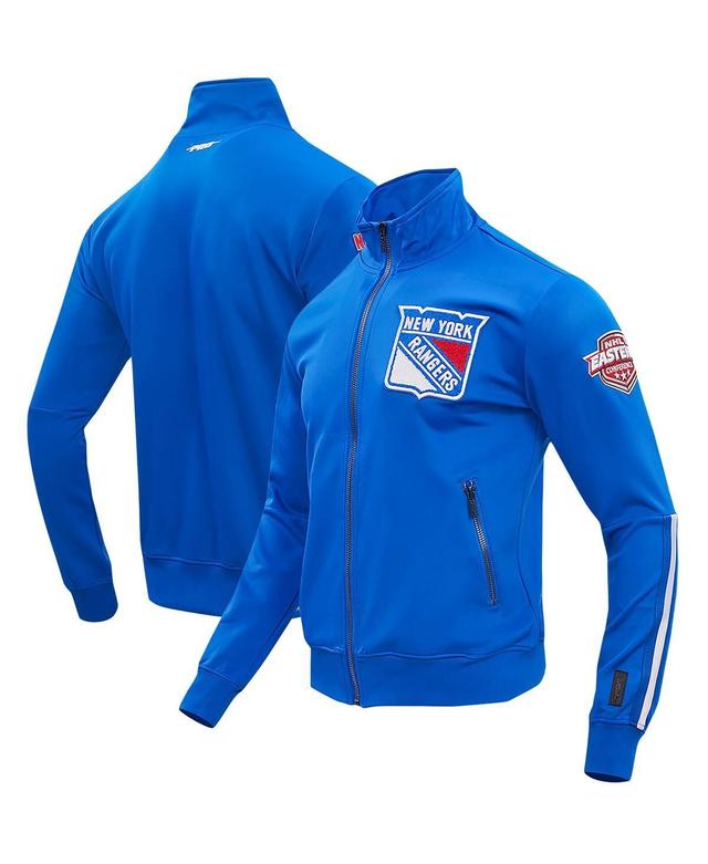 Mens Pro Standard Blue New York Rangers Classic Chenille Full-Zip Track Jacket Product Image