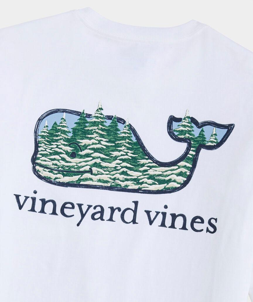 Snowy Pines Whale Long-Sleeve Pocket Tee Product Image