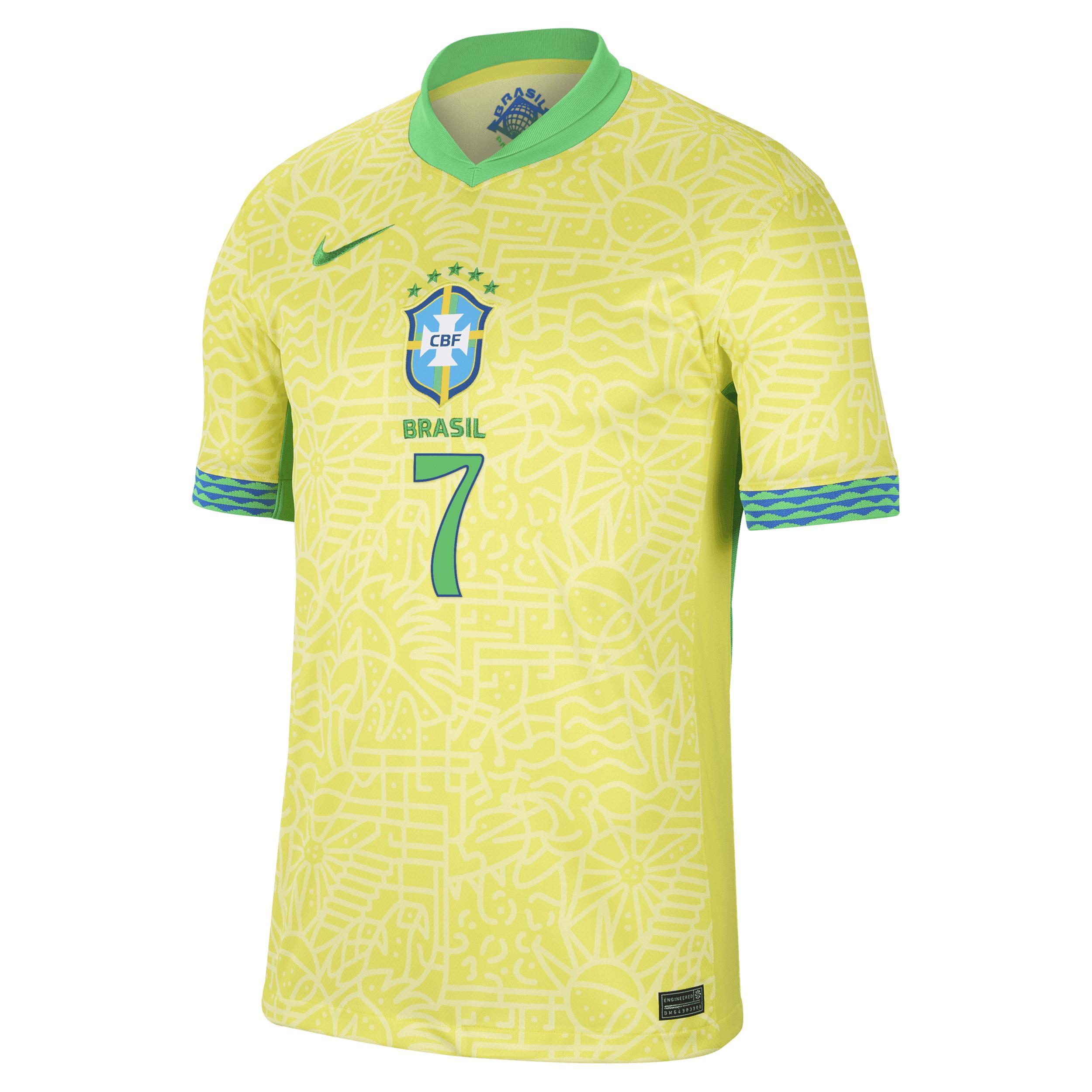 Vini Jr. Brazil National Team 2024 Stadium Away Nike Mens Dri-FIT Soccer Jersey Product Image