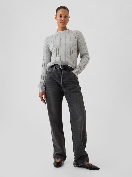 Cable-Knit Cropped Sweater product image