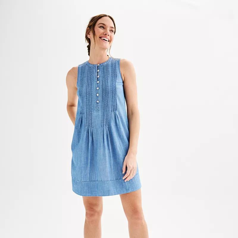 Womens Sonoma Goods For Life Sleeveless Pintuck Dress Product Image