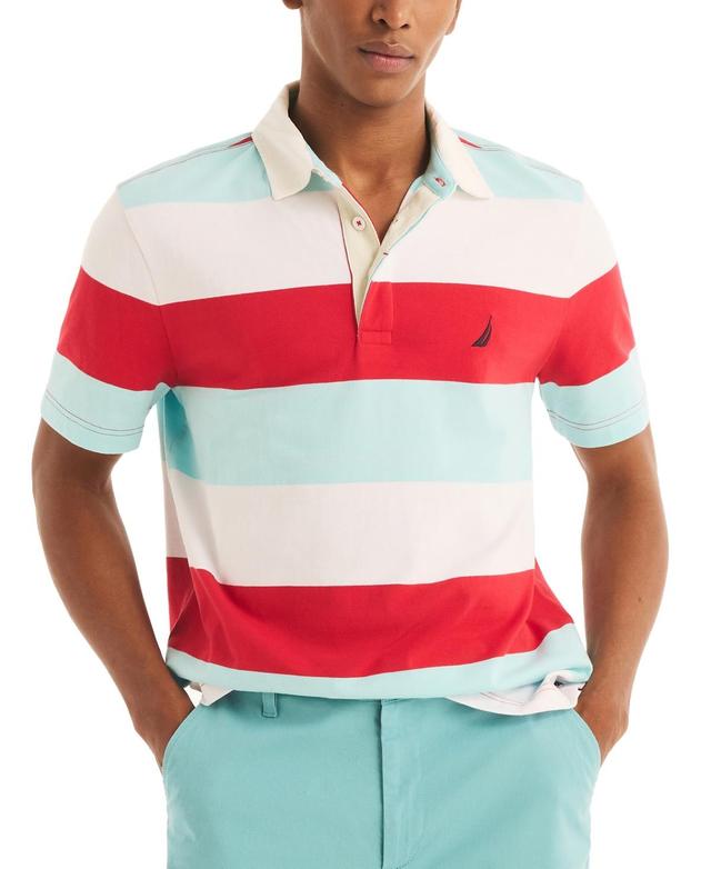 Men's Classic-Fit Stripe Rugby Polo Shirt Product Image