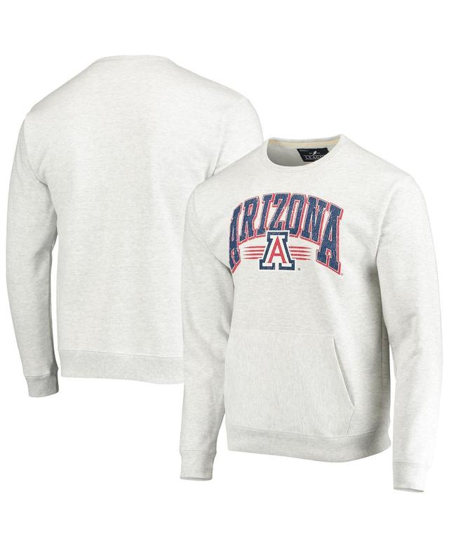 Mens League Collegiate Wear Heathered Gray Arizona Wildcats Upperclassman Pocket Pullover Sweatshirt Product Image