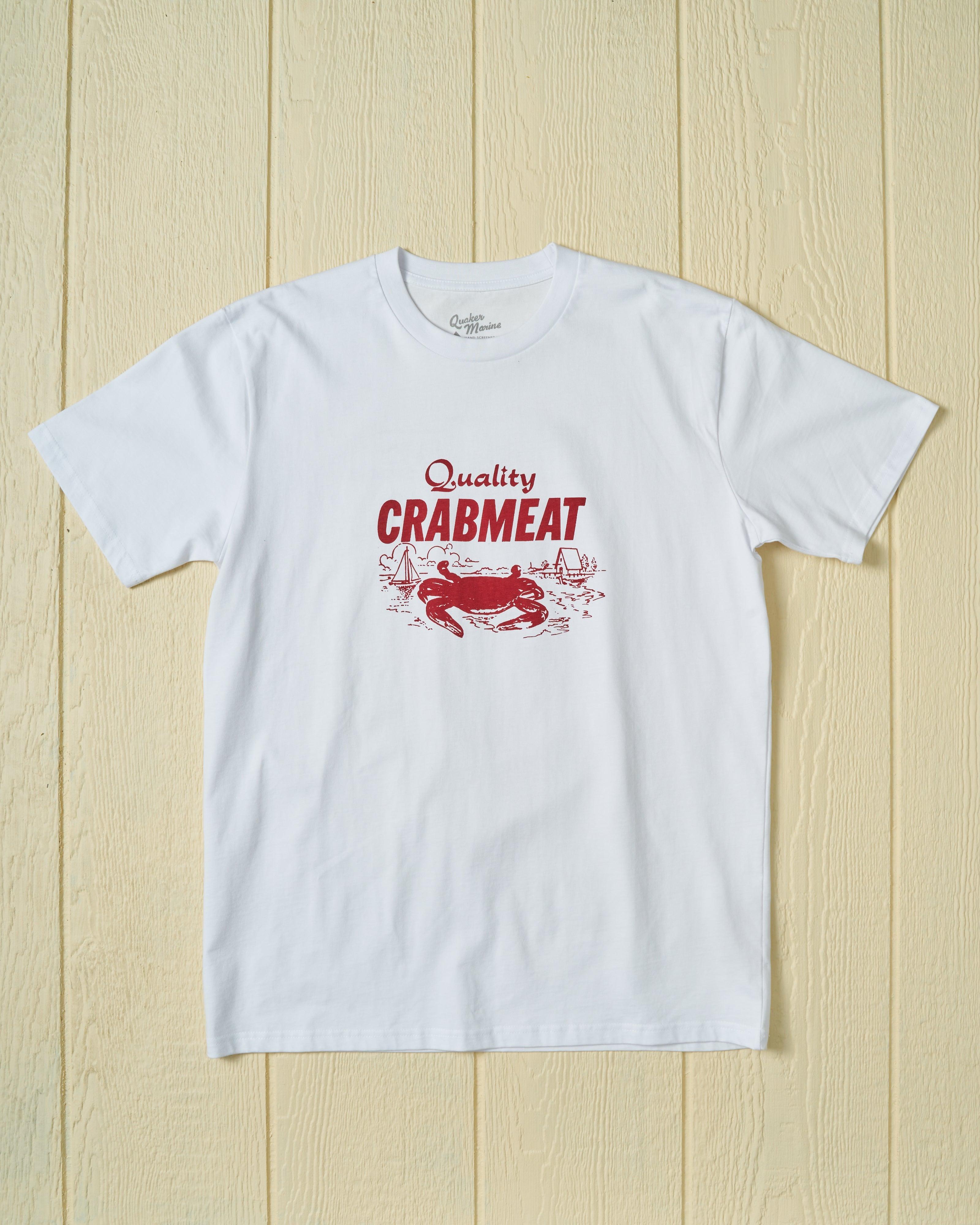 Quality Crabmeat Tee in White Product Image