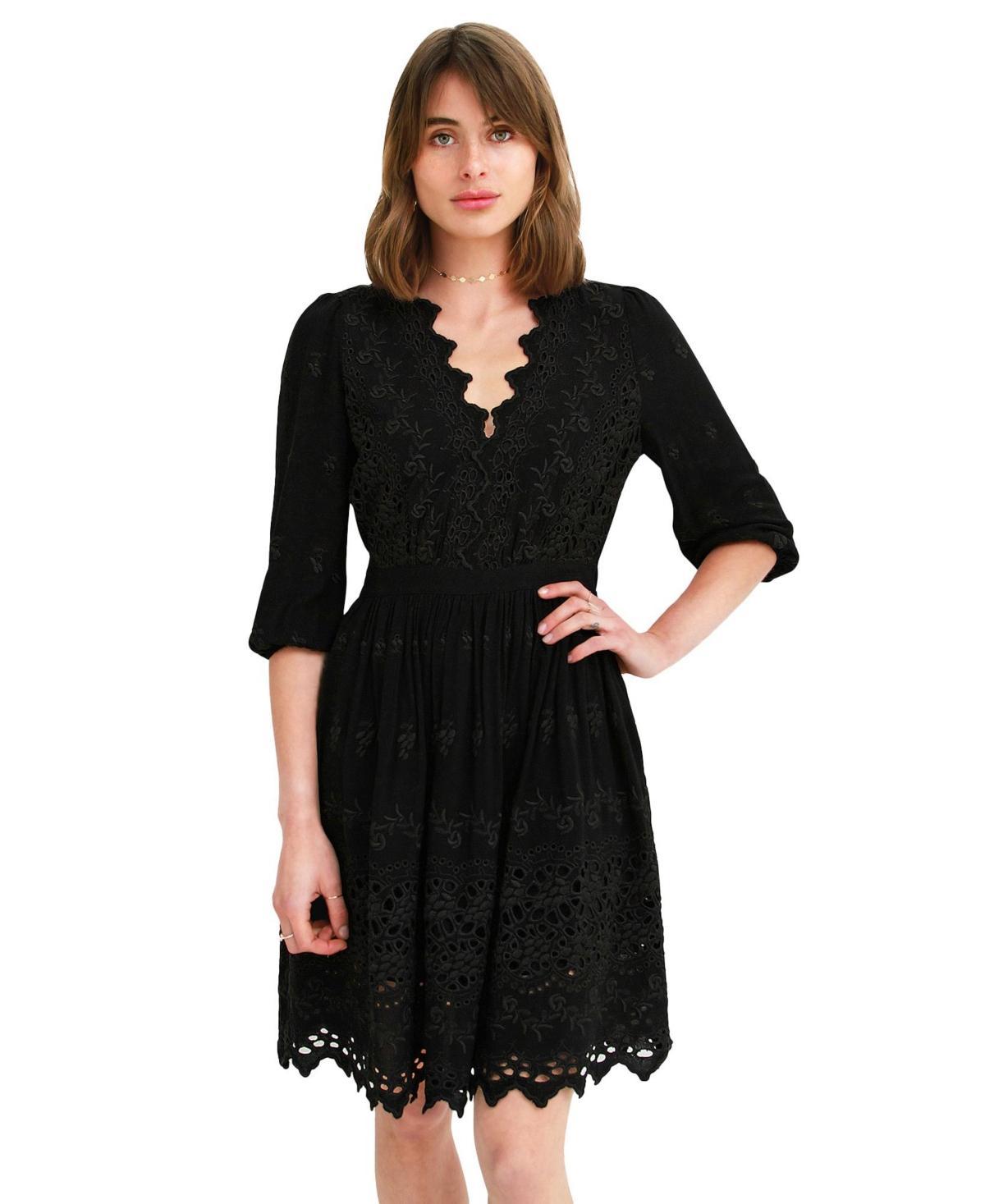 Women Belle & Bloom Sweet Talk Eyelet Mini Dress Product Image