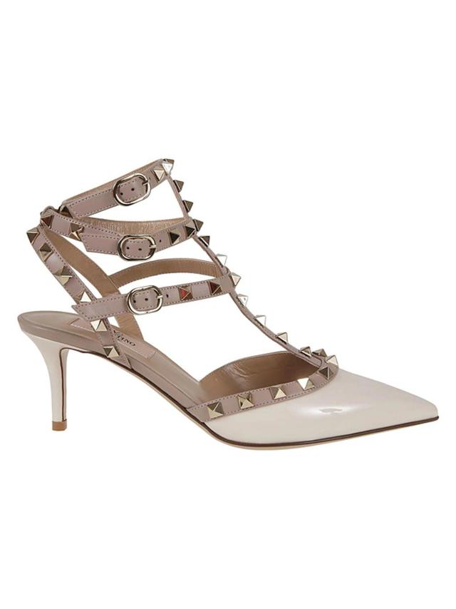 VALENTINO GARAVANI Ankle Strap Rockstud T. 65 In Ivory Product Image