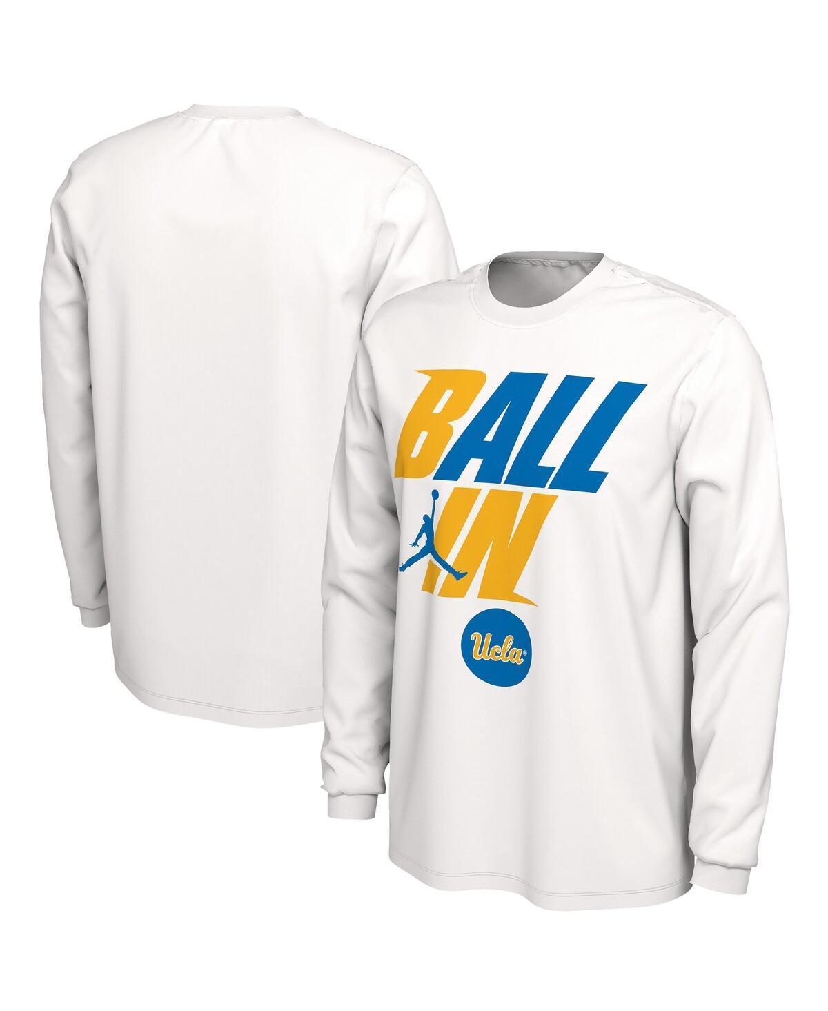 Mens Jordan White Ucla Bruins Ball In Bench Long Sleeve T-shirt Product Image