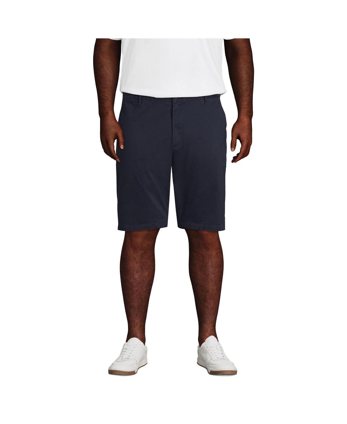 Big & Tall Lands End 11-Inch Comfort-Waist Knockabout Chino Shorts, Mens Grey Product Image